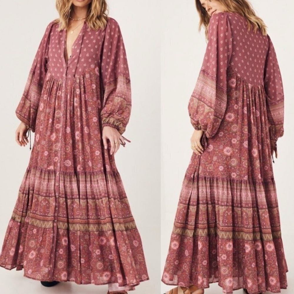 Spell & The Gypsy Utopia Gown Berry - Picture 1 of 11